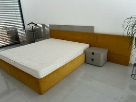 Manželská posteľ,2xnočný stolík +komoda - 1