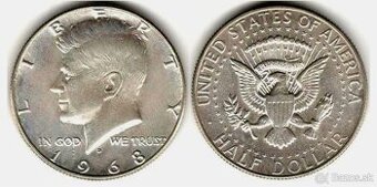 LIBERTY Half dollar J.F.Kennedy 1968 Ag
