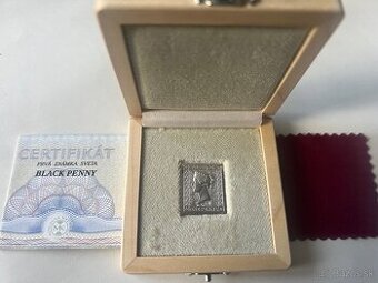 platinový odražok Black Penny a originál 1.známky světa