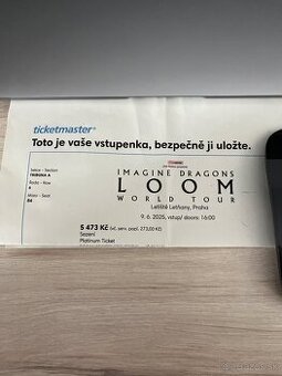 Predam 2 lístky na koncert Imagine Dragons