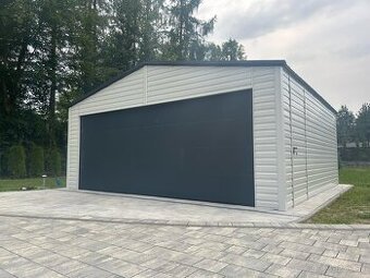 Segmentová plechová garáž 6 × 5,8 m – profesionálne riešenie
