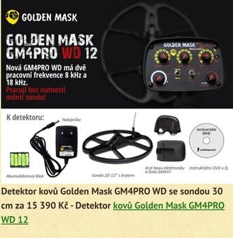 Detektor kovov-Golden Mask