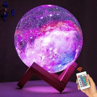 Lampa mesiac / mesačné svetlo (mení farby) LED