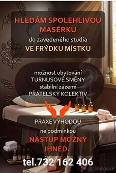 Hledáme masérku tantrického salonu