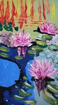 Lekná - Ručne maľovaný obraz - Originál