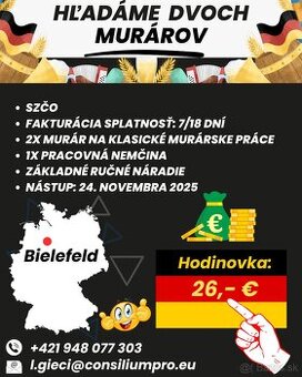 Hľadáme murávov na projekt v Nemecku