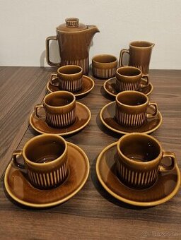 Kávová súprava Kera Vitral  Československo   Hnedá farba