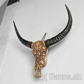 Skull Art - Ručne vyrezávaná lebka vodného byvola 87cm