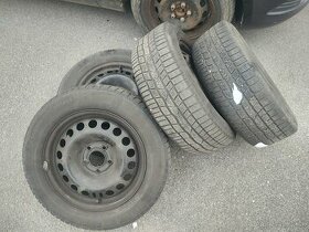 Plechové disky s zimnými pneumatikami Continental 205/60 R16