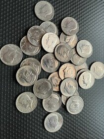 Veľká zbierka Kennedy Quarter Dollar