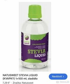 Stevia produkty
