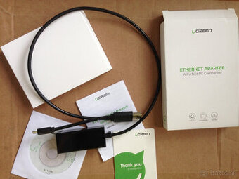 Ugreen 30219 ethernet LAN adaptér 2v1 pre PC Android Tablet