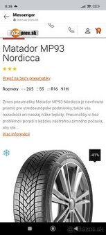 Zimné pneumatiky 205/55 r16