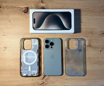 📱 iPhone 15 Pro – 256 GB – Natural Titanium – TOP stav