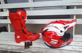 Topánky boty SHOT prilba červená