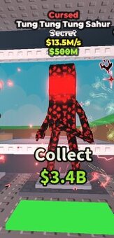 CURSED Tung Tung Tung Sahur 13,5m/s Steal a Brainrot items