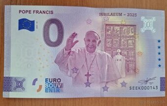 PAPEZ FRANTISEK - JUBILEUM 2025 0 EURO SOUVENIR bankovka