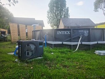 Predám bazén INTEX 6 metrový kruh s tepelným čerpadlom a prí