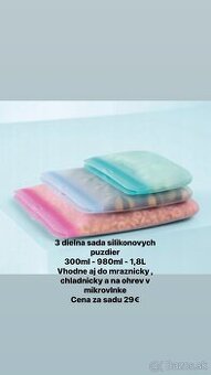 Sada silikonovych puzdier Tupperware