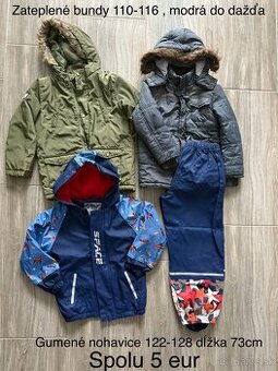 Balik zimná/zateplená/gumena bunda a nohavice gumené