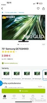 Samsung 75” 4K Neo QLED TV QE75QN90DATXXH