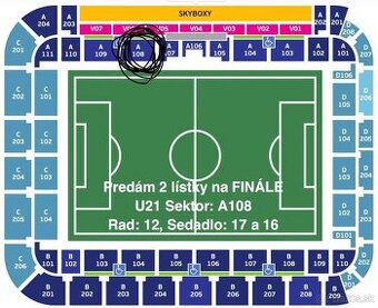 FINÁLE U21 2 vstupenky
