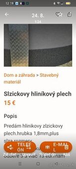 Kúpim slzickovy plech.