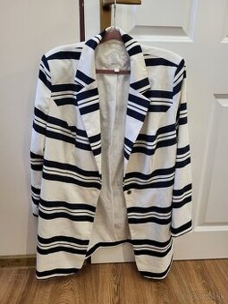 Dámske pásikavé sako 4XL