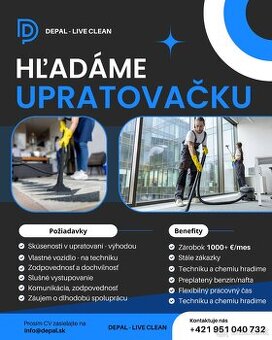 Hľadáme spoľahlivú upratovačku – Bratislava (dlhodobo)