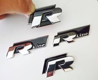 VW R-line nápisy znaky loga