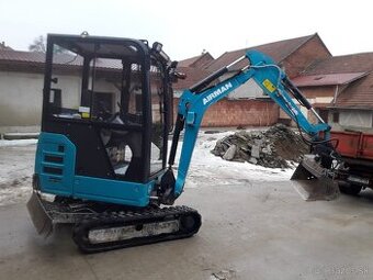 Zemné, výkopové, búracie práce Minibager Airman