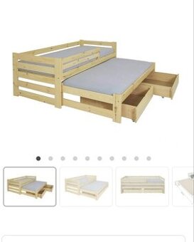 Výsuvna posteľ z masívu