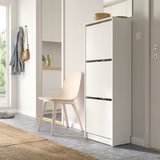 Skrinka na topánky IKEA BISSA 3 Biela