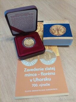 100 € Zavedenie zlatej mince – florénu v Uhorsku 2025