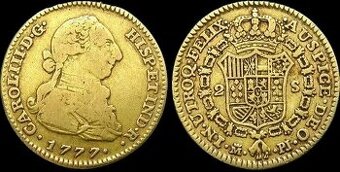 Karel III.Španielsky (1759-1788) - zlaté 2 escudo 1777