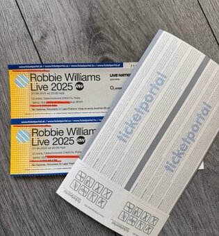 Robbie Williams Praha - papierové vstupenky