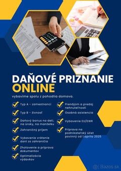 DAŇOVÉ PRIZNANIE-online, aj zahraničný príjem