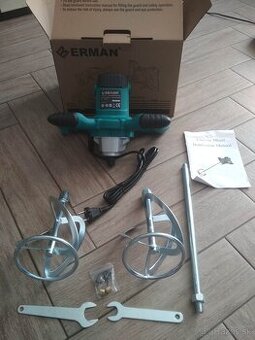 Stavebné miešadlo 2800 W s reg. otáčoka a dvoma miešadlami