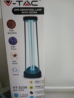UVC Germicidal lampa s ozonom na ničenie baktérií, vírusov,