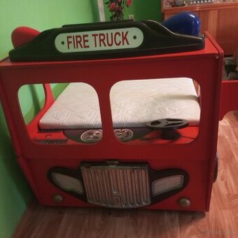 Detská auto posteľ Hasiči - 1