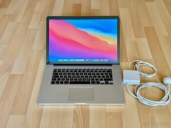 MacBook Pro 15" i7-2GHz,4j/8GB/256GB, NOVÁ BATÉRIA