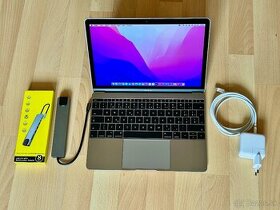 MacBook 12 + nabíjačka + USB-C HUB, NOVÁ BATERKA, TOP STAV - 1