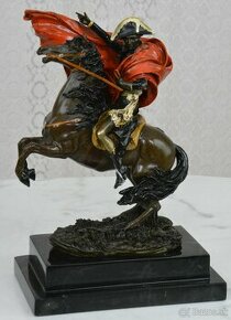 Bronzová socha - Napoleon na koni - kolorovaná - 1