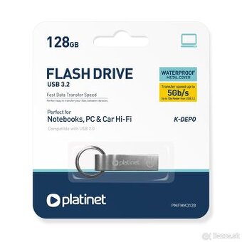 Predám úplne nový nerozbalený celokovový 128 GB USB kľúč Pla