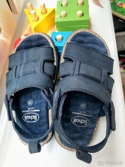 Scholl kožené sandále 25 – vhodné na nižší nárt, 17 cm