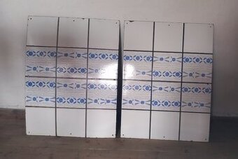 Smaltované tabule k umývadlu