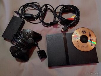 Playstation 2 + ovládač + hra crash bandicoot