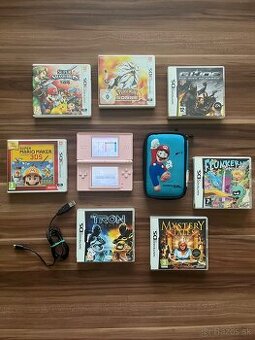 Nintendo DS lite +hry, púzdro, nabíjáčka