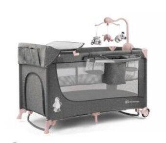 Čisto nová prenosná postielka s kolotočom a prebalovacím pul