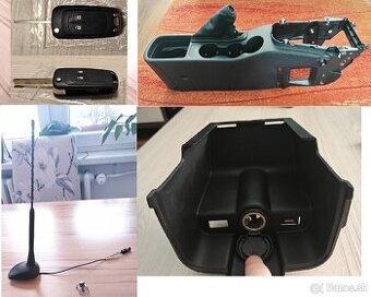Opel Astra J klíč/střed tunel/manžeta/usb/anténa